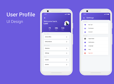 User Profile Screen UI Design android app design dailyuichallenge mobile ui user interface design