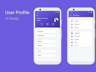 User Profile Screen UI Design