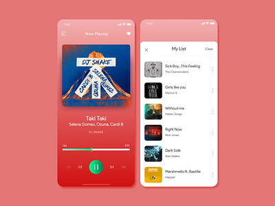 Music Player Design 2020 trends concept design dailyuichallenge design inspiration inspiration mobile app design music app music player ui uidesign