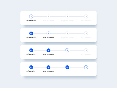 🏃‍♂️Progress Components affordance clean components consultation dashboad design in progress indicator onboarding real project saas signifier single selection user interface