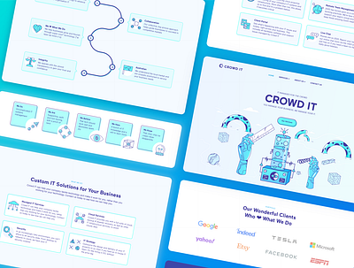 Crowd IT Website Overview components design illustration logo real project signifier ui user interface ux webdesign