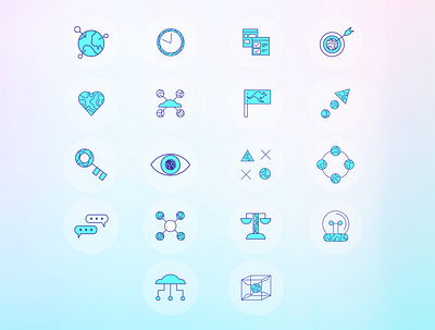 Crowd IT Iconography branding design icon set iconography illustration real project vector