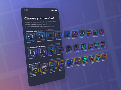 Avatar selection Dribble 2x branding clean design illustration real project ui user interface ux