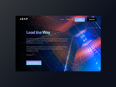 LEAP - Lead the way affordance clean design dubai events real project saas signifier web design website design