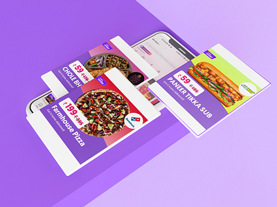 Food Delivery App_Creatives/Banners app banners ecommerce food illustration typography ui ux