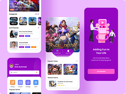 Online Gaming App designs, themes, templates and downloadable