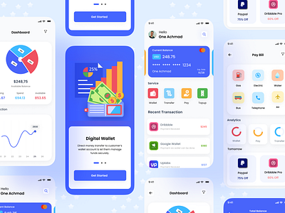 Digital Wallet UI App app ux design bitcoin crypto cryptocurrency design design ui logo mobile mobile app mobile app app design mobile app design mobile app. mobile ui money ui ui design ui mobile app design uiux ux wallet app