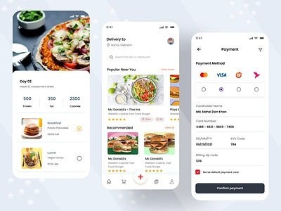 Burger Delivery - UI App Design app design app ux design cheeseburger delivery ui app design design fast food fastfood food food app design fries hamburger logo mobile app design mobile app ui design mobile ui pizza ui ui design uiux ux