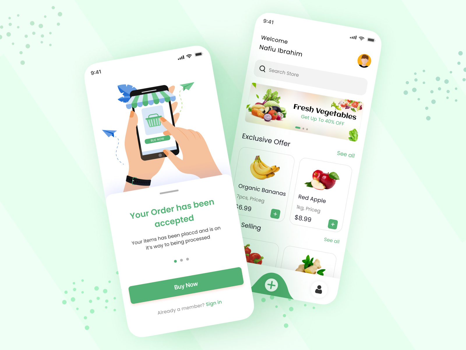Grocery Shopping Mobile App by Tofajjal Mirza on Dribbble