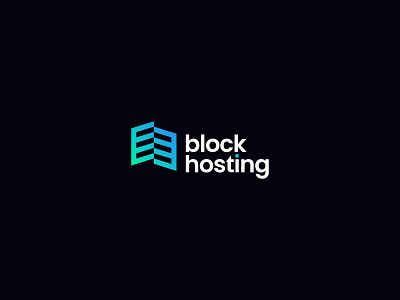 block hosting brand branding company design graphic design hosting logo server software tech technology