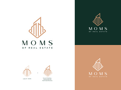 Moms of Real Estate brand branding building design house letter m logo real estate