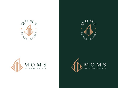 Moms of real estate brand branding building design elegant graphic design house logo real estate