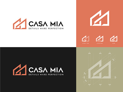 CASA MIA brand branding building logo design house logo letter c letter logo letter m logo real estate real estate brand real estate logo