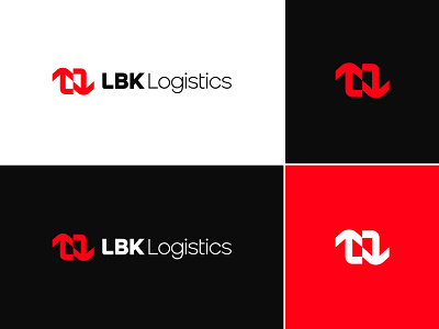 LBK Logistics arrow brand branding delivery letter letter logo logistics logistics logo logo service shipping symbol transport trasnport logo truck