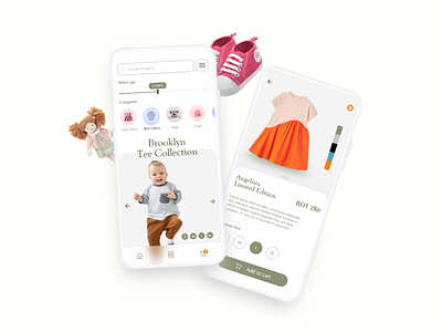 Junior Fashion App 2021 trend app baby shop best shot branding clothing delivery design dribbble best shot ecommerce app fashion ios junior fashion kid mobile app design online shopping ecommerce app typography ui design ux