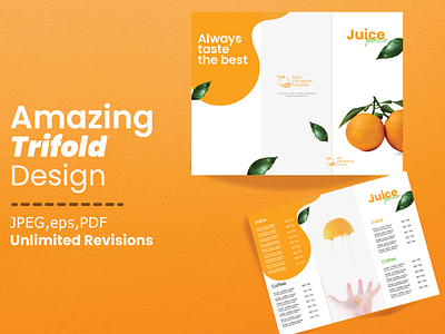 juice bar trifold design