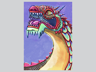 Chinese Dragon colourful digital digital illustration digital painting digital watercolor digitalart illustration ipad pro ipadpro procreate procreate art watercolour illustration