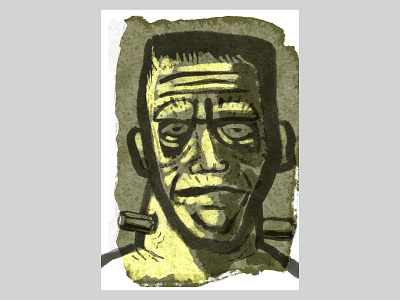 Frankenstein's Monster 2 colour artistic digital digital illustration digital painting digital watercolor digitalart expressive illustration ipad pro portrait procreate procreate art