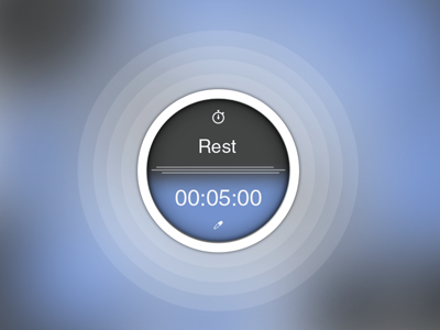 Single Timer Blue circle circles intervals ios iphone time timer