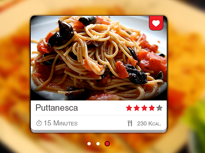 Recipe widget - Puttanesca