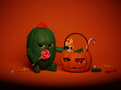 Cato's Halloween 3dart 3dcharacter 3dillustration blender3d character design fridony graphicdesign halloween illustration
