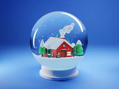 Snowball 3dart 3dcharacter 3dillustration blender3d christmas design illustration snowball winter