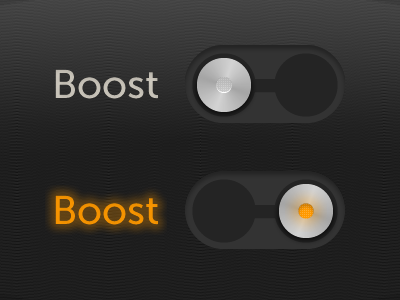 Boost cone glow gradient toggle