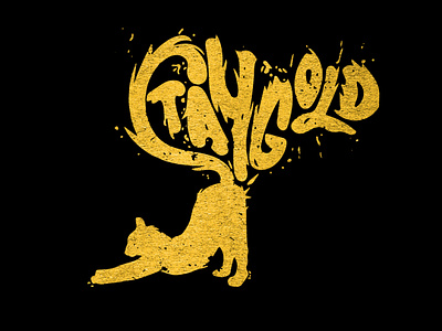 Cat Logo Stay Gold