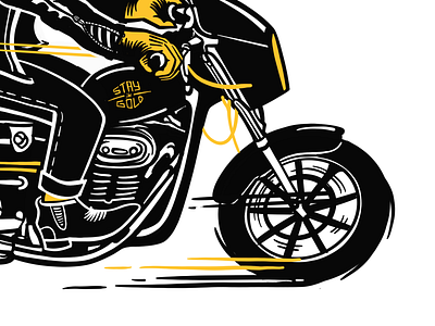Cafe racer Hyena biker caferacer hangloose hyena illustration motorbike motorcycle rocker rocknroll