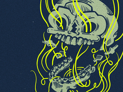 Bottle n' Skull comic illustration illustrator magic procc procreate punkrock skate skull