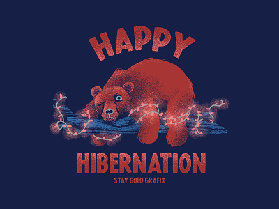 Happy hibernation, happy new year! austrian illustrator bear bears comic hibernation illustration procreate sleep vacation vacation mode winter