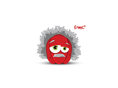 Einstein branding cartoon character illustration mascot pencil