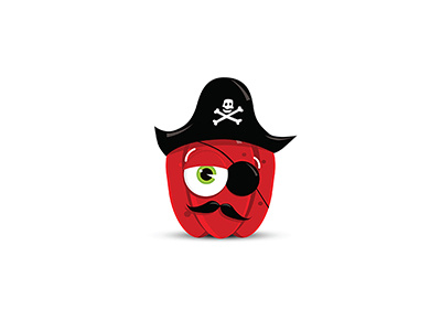 The Pirate branding cartoon character illustration mascot pencil