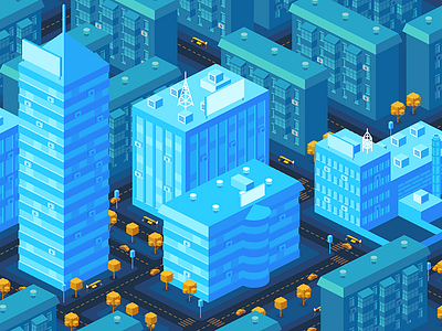 Isometric night city building city illustration isometric vector