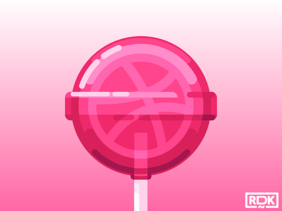 Lollipop with Dribbble flavor