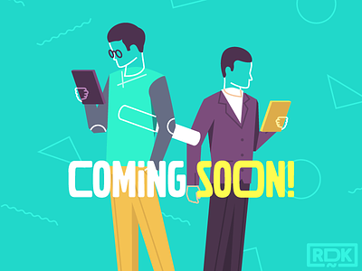 Upcoming Project Preview ai characters coming illustration man radikz soon tablet typography vector