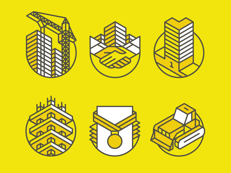 Icons For Construction Company's Site web construction outline stroke line icons vector radikz illustration