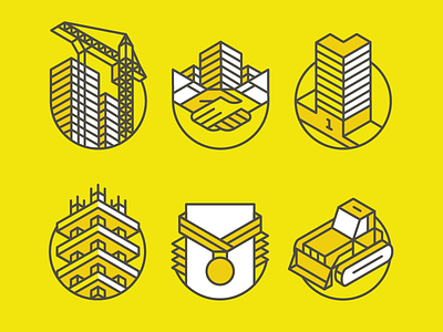Icons For Construction Company's Site construction icons illustration line outline radikz stroke vector web