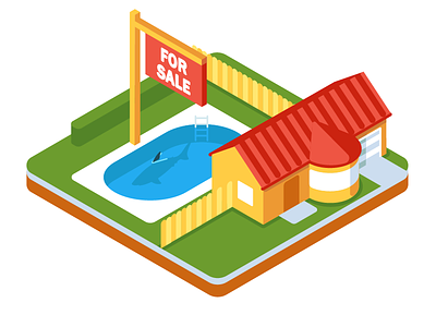 Home For Sale home icon illustration pool radikz sale shark vector