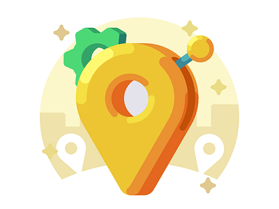 Data Editor Icon | Maps.me App data editor flat icon illustration map maps pin radikz simple vector