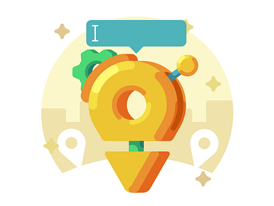 MAPS.ME Improved Editor Icon/Illustration icon illustration maps options pin search vector