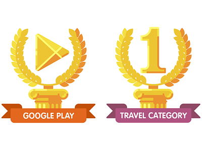 MAPS.ME Awards awards category google google play icon icons illustrations play travel