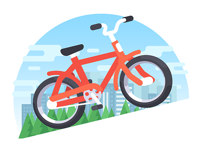 MAPS.ME Bicycle Illustration bicycle bike city cycle icon illustration radikz