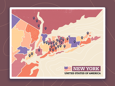Map of New York State grunge map new york radikz state usa vector