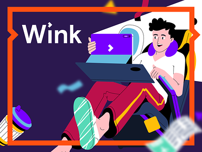 Corporate Illustrations | Wink adv business characters illustrations ipad multimedia promo radikz ux vector