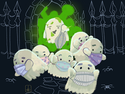 Spoocky ghost art digitalart digitalillustration illustration