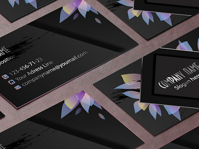Business card with  petals
