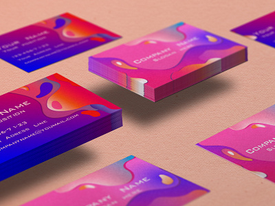 Bright liquid business card branding design digitalart logo typography vector