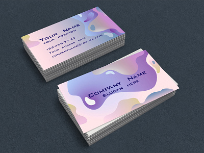 Рastel business card art branding design digitalart logo typography vector