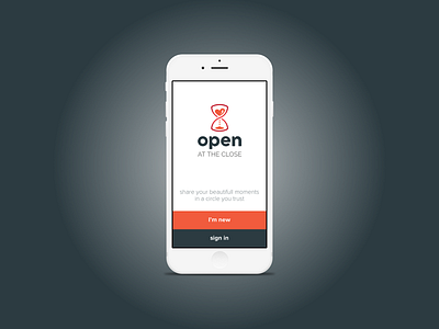 Open at the Close teaser app ios sign in sign up teaser ui ux